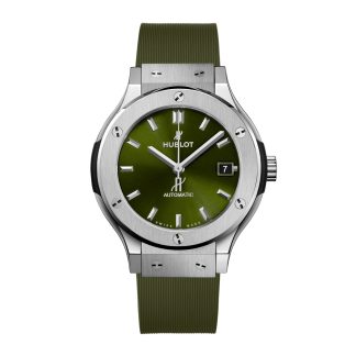 replica Hublot Classic Fusion Titanio Verde 38 mm 565.NX.8970.RX