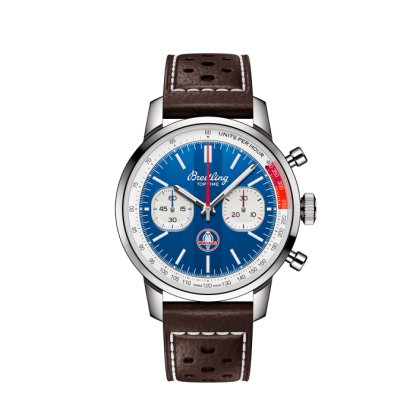 replica breitling Top Time B01 Shelby Cobra Acciaio inossidabile Blu AB01763A1C1X1